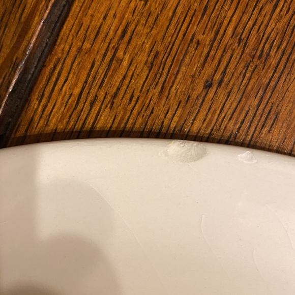 Vintage 1994 platter w/spongeware yellow/green border. 12 in. Small chip on back - Picture 9 of 12